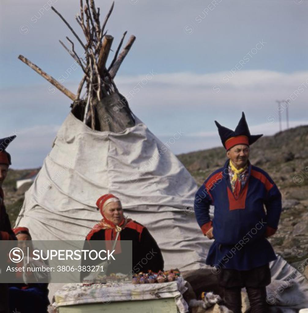 Stock Photo: 3806-383271 Sami Camp Honningsvag Norway