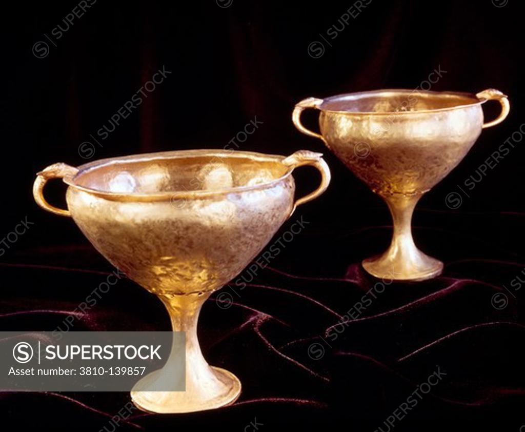 Stock Photo: 3810-139857 Chalices, Found at Mycene in Greece