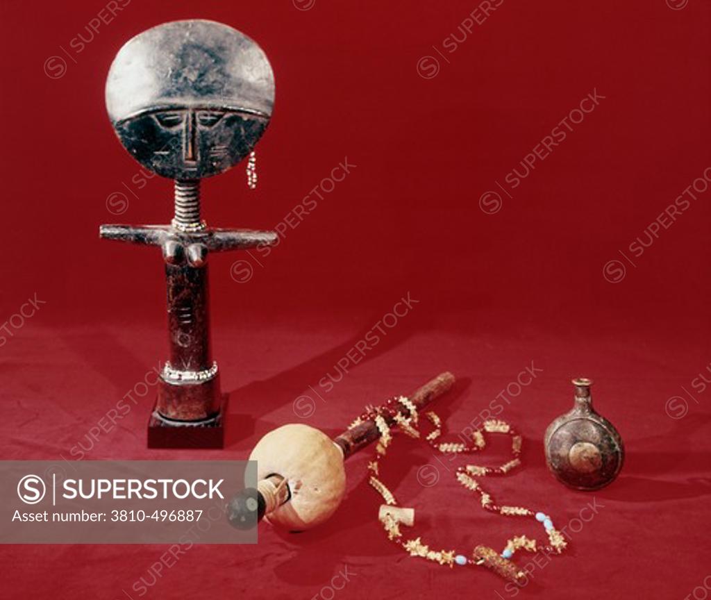 Stock Photo: 3810-496887 Tribal Medicinal Artifacts African Art 