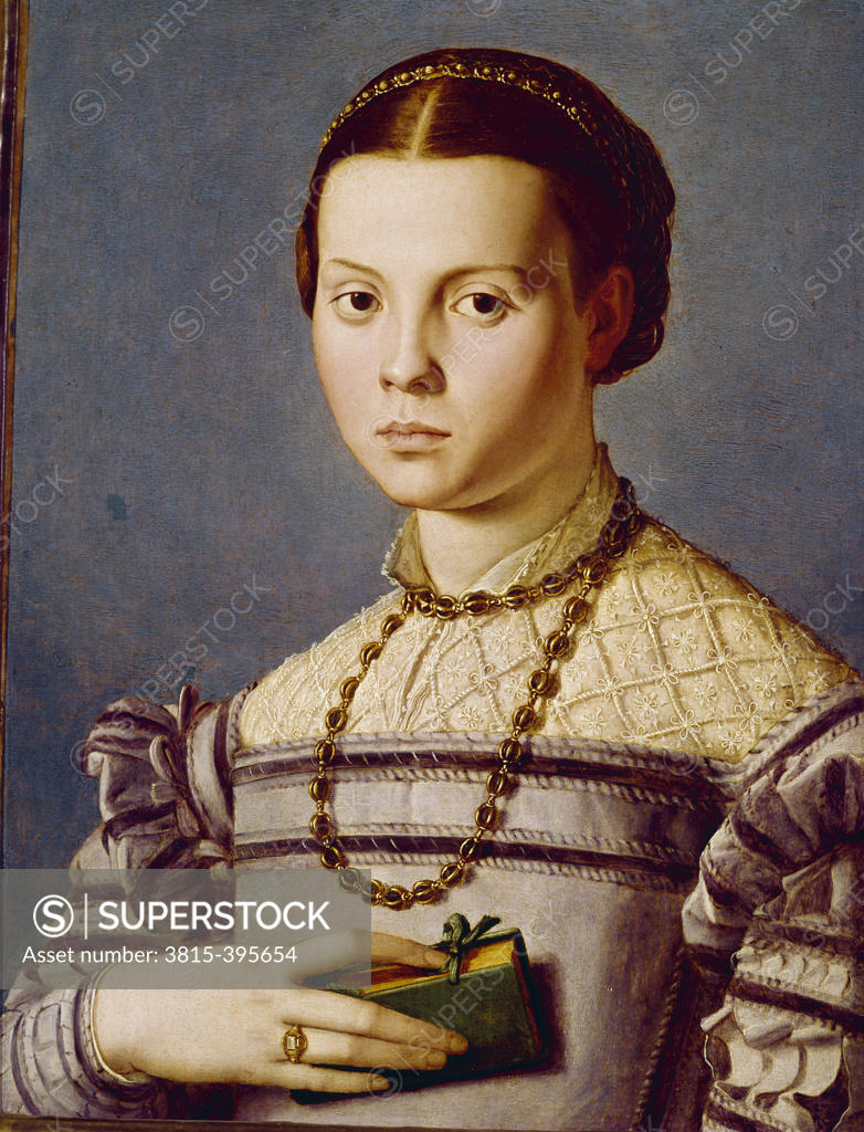 Stock Photo: 3815-395654 Fanciulla di Casa Medici by Agnolo Bronzino, (1503-1572), Italy, Florence, Galleria degli Uffizi