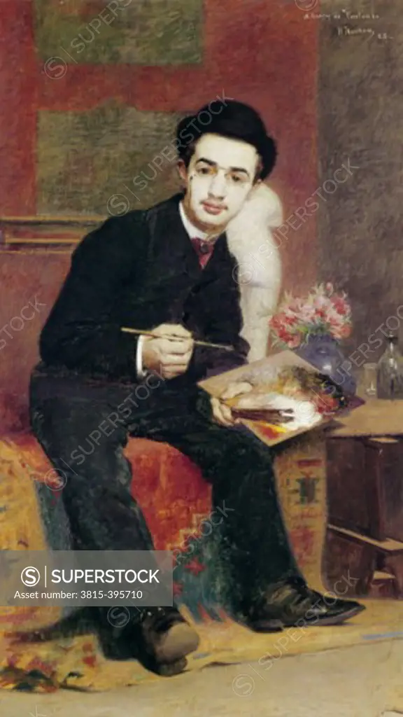 Portrait of Henri de Toulouse-Lautrec by Henri Rachou, 1883, France, Toulouse, Musee des Augustins