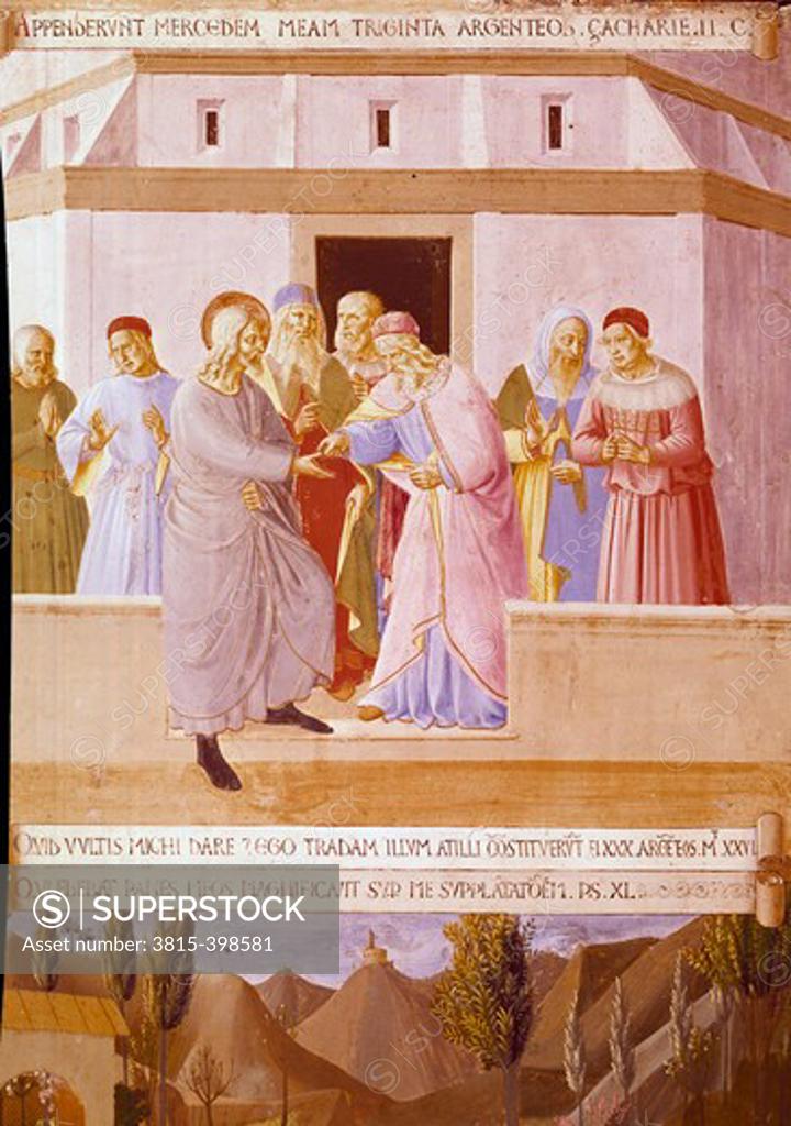 Stock Photo: 3815-398581 Saint Peter and Soldier by Fra Angelico, 1438-1445, 1387-1455, Italy, Florence, Museo di San Marco