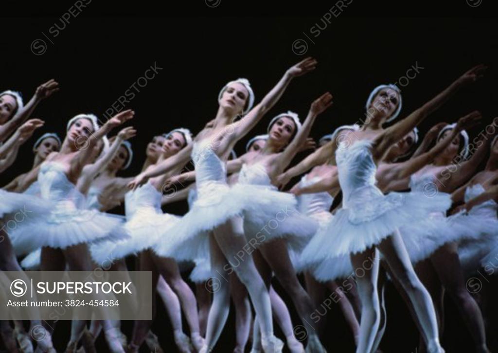 Stock Photo: 3824-454584 Ballet dancers on stage