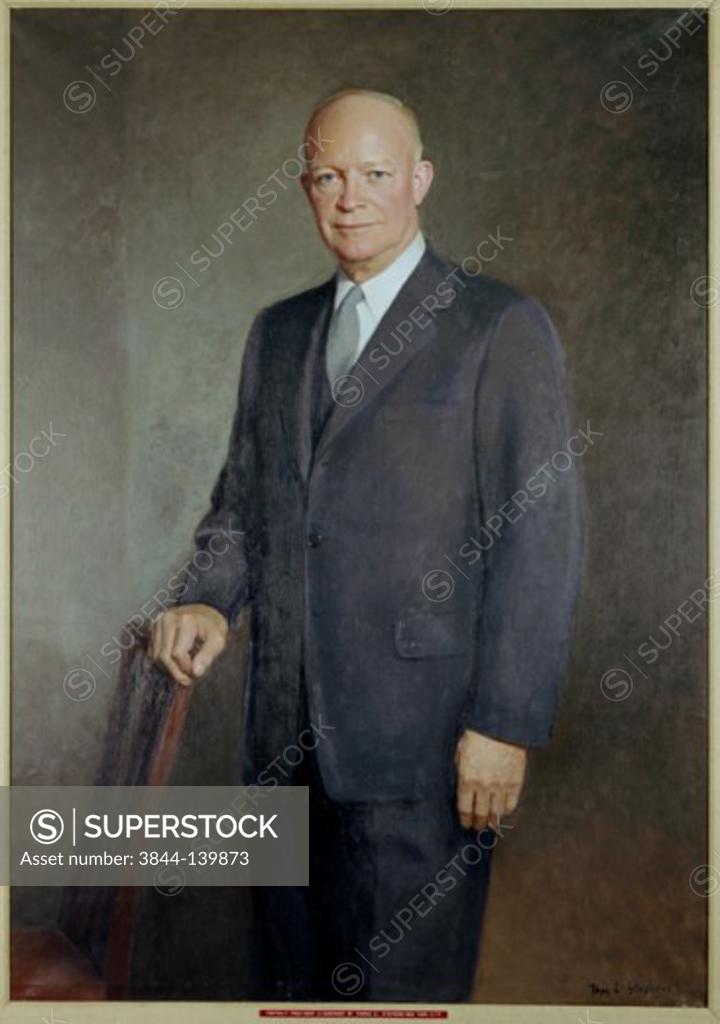 Stock Photo: 3844-139873 Portrait of President Eisenhower by Thomas E. Stephens