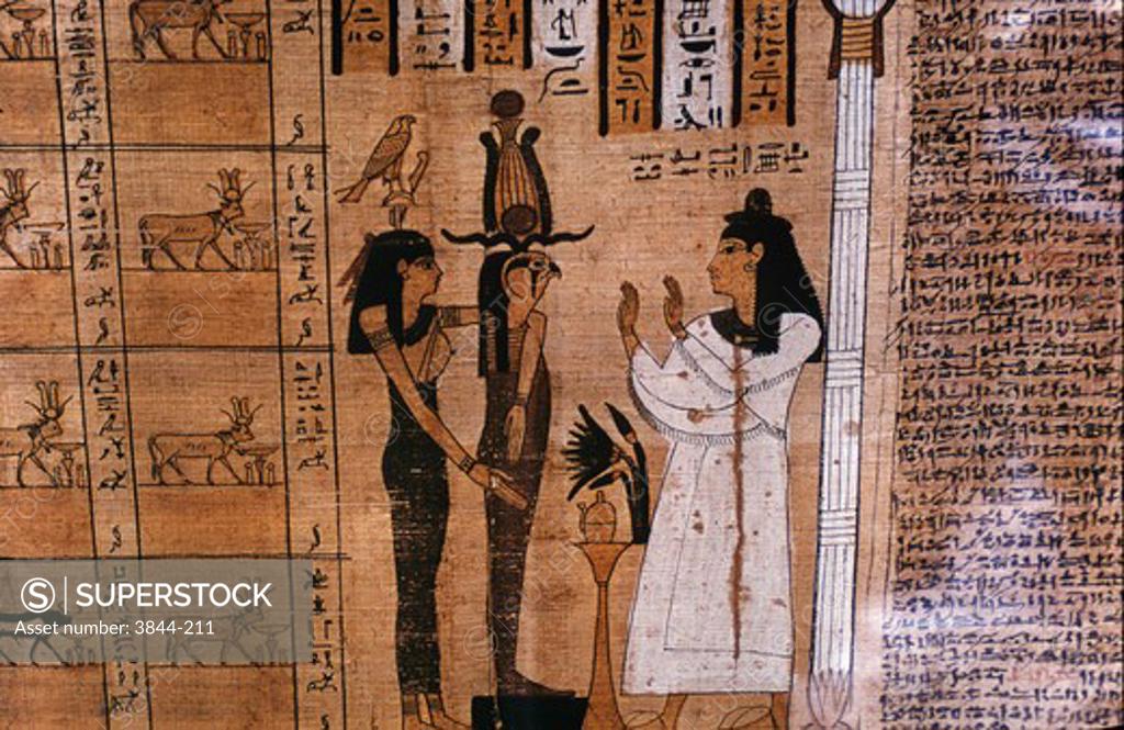 Stock Photo: 3844-211 Book of the Dead: Women Before Horus Egyptian Art 