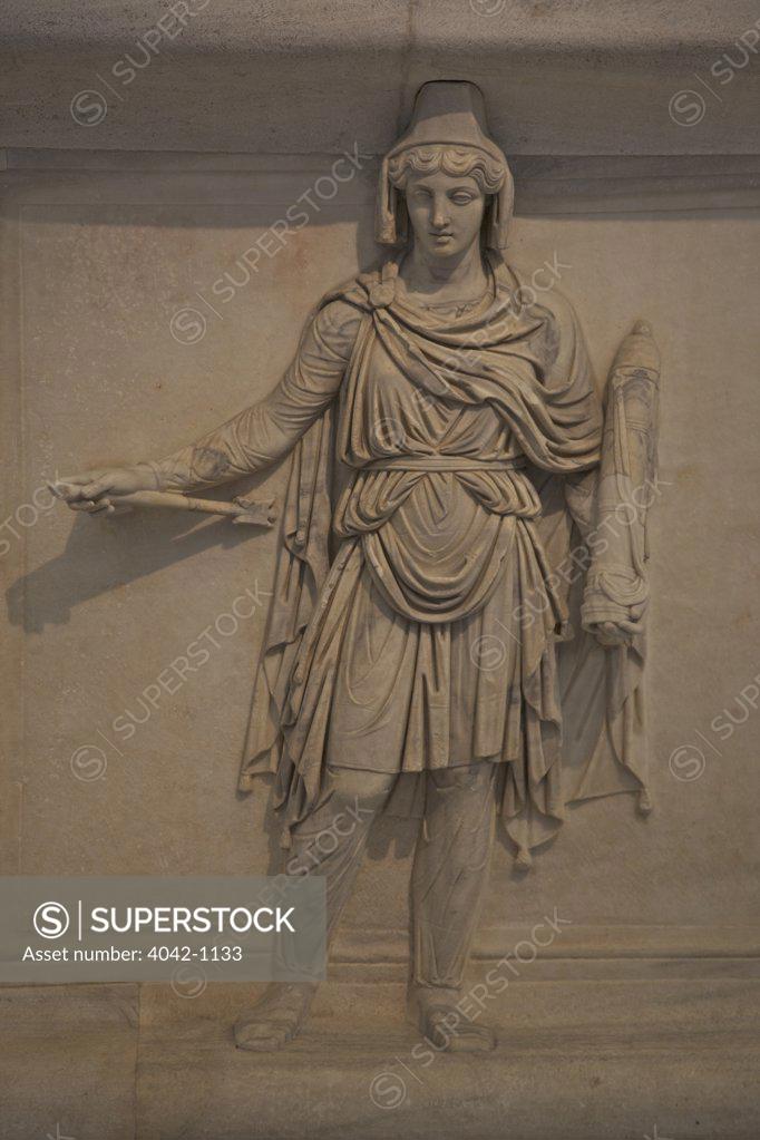 Stock Photo: 4042-1133 Italy, Naples, National Archeological Museum, reliefs from Hadrianeum in Rome