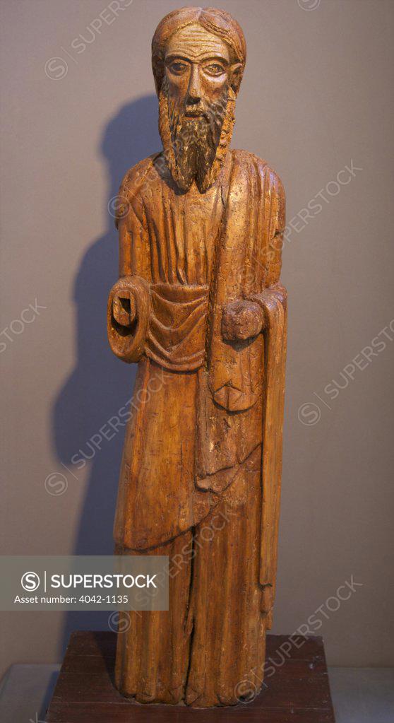 Stock Photo: 4042-1135 Italy, Amalfi, Duomo di San Andreas, wooden sculpture of St Elias