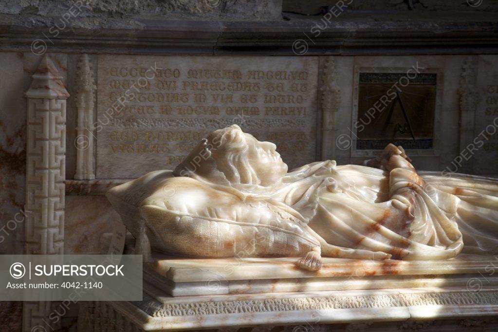 Stock Photo: 4042-1140 UK, Maidstone, tomb of Lady Maidstone in St. Davids Cathedral