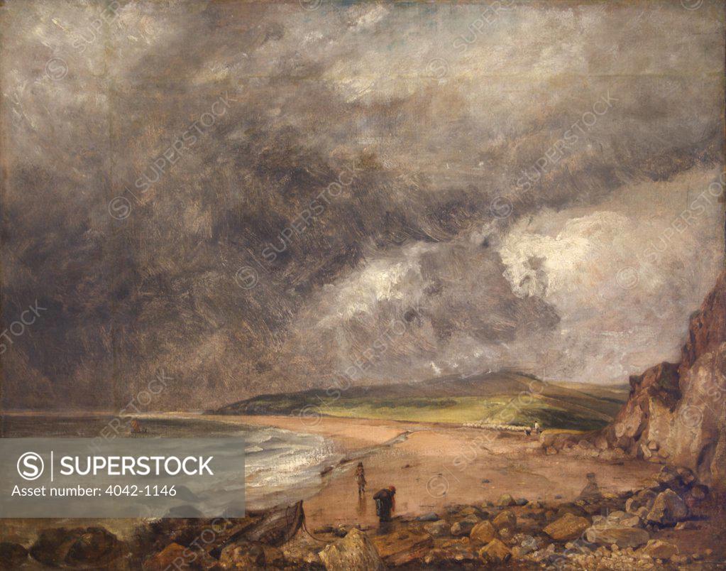 Stock Photo: 4042-1146 Weymouth Bay, painting by John Constable, France, Paris, Musee du Louvre