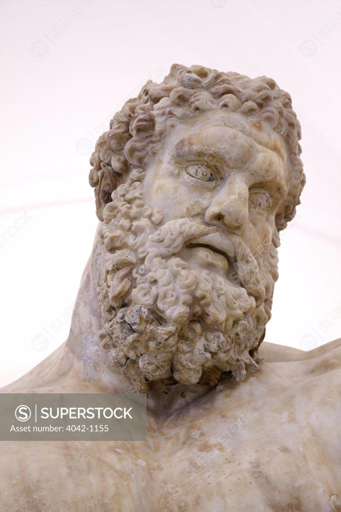 Stock Photo: 4042-1155 Farnese Hercules from Baths of Caracalla in Rome, Italy, Naples, Neapolitan National Archeological Museum