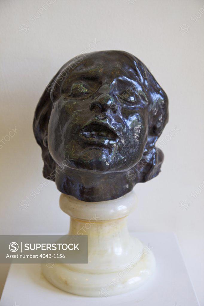 Stock Photo: 4042-1156 Head of Sorrow by Auguste Rodin, bronze, 1902, France, Paris, Musee Rodin