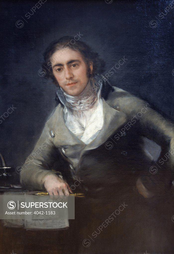 Stock Photo: 4042-1183 Portrait of Don Evaristo Perez de Castro by Francisco de Goya Lucientes, 1818, France, Paris, Musee du Louvre