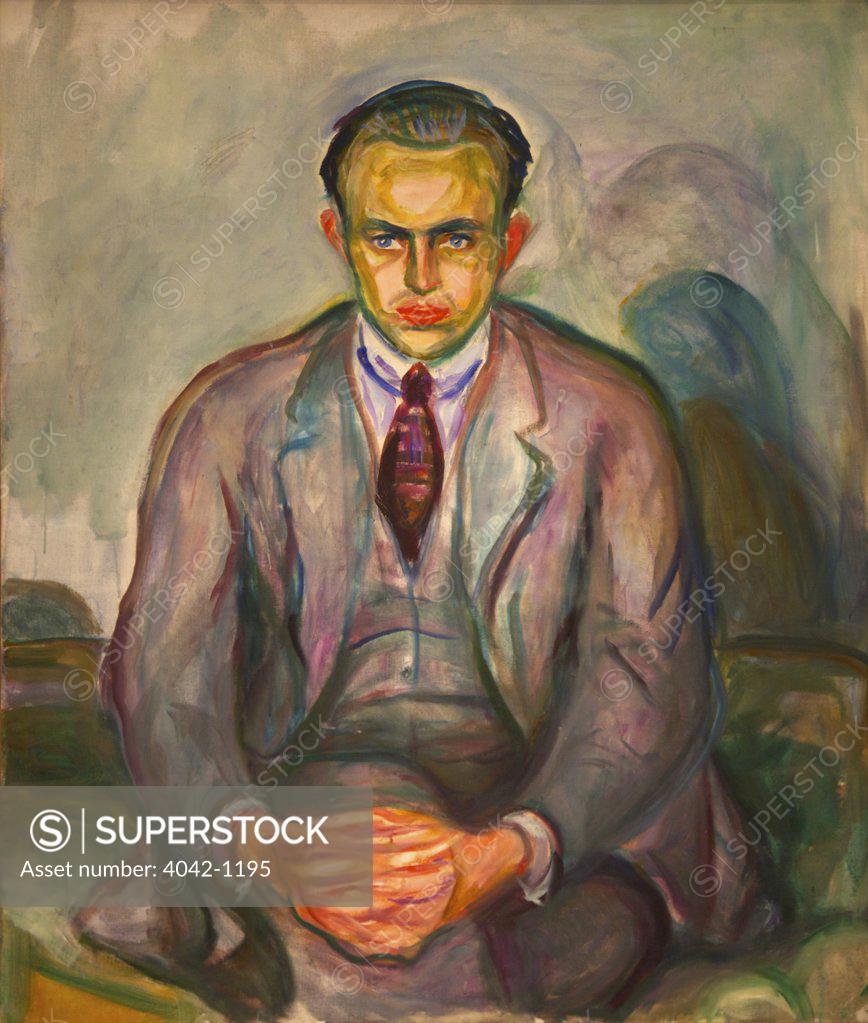 Stock Photo: 4042-1195 Rolf Stenersen by Edvard Munch, 1925-1926, Norway, Oslo, Munch Museum