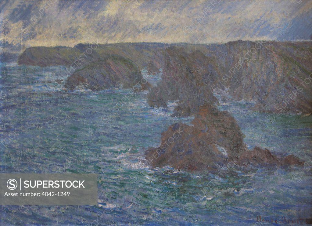 Stock Photo: 4042-1249 Belle-Ile by Claude Monet, 1886, France, Paris, Auguste Rodin Museum