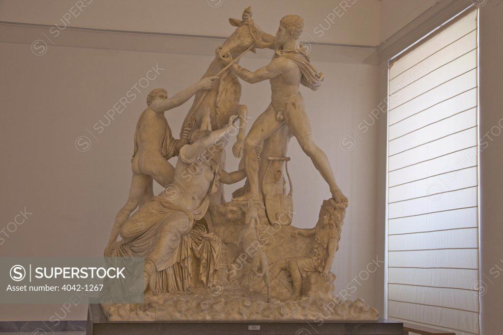 Stock Photo: 4042-1267 Farnese Bull, Italy, Naples, National Archeological Museum