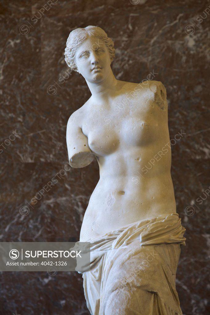Stock Photo: 4042-1326 Ancient Greek Statue of Aphrodite of Milos from Villa Ariadne, Pompeii, Italy, Naples, National Archeological Museum