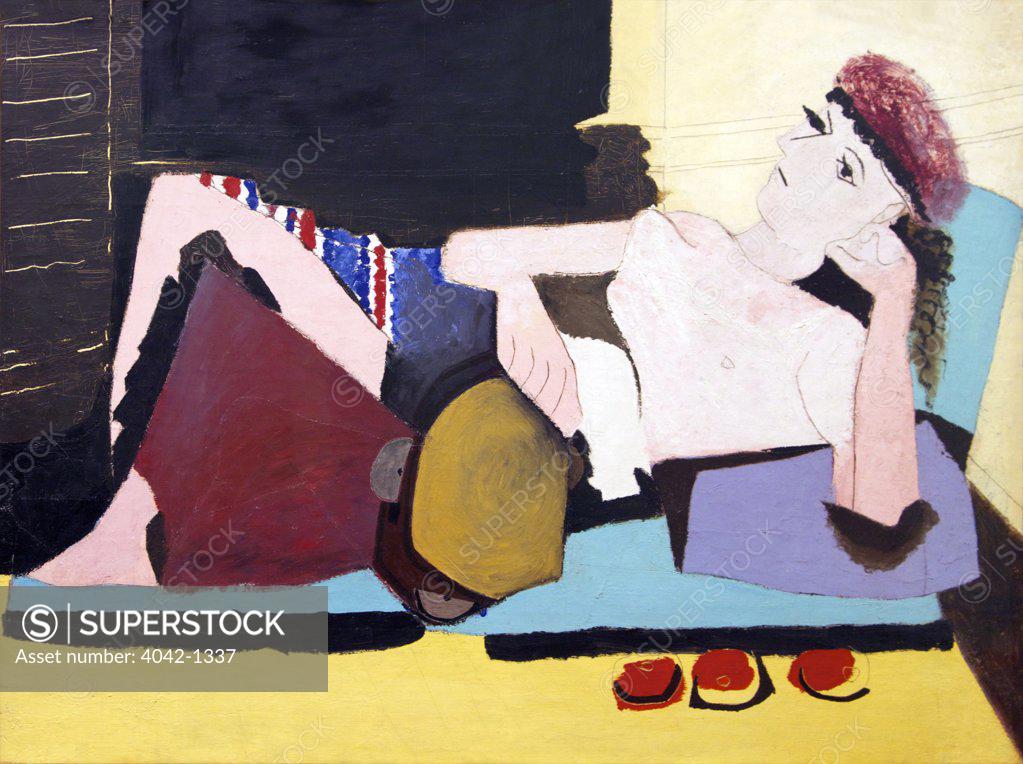 Stock Photo: 4042-1337 Woman with tambourine by Pablo Picasso