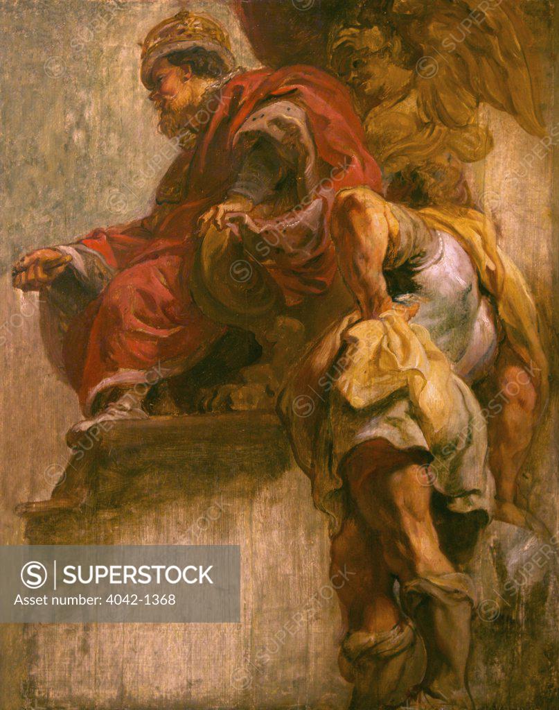 Stock Photo: 4042-1368 James I Uniting England and Scotland, by Sir Peter Paul Rubens, circa 1632, Birmingham Museum & Art Gallery, England