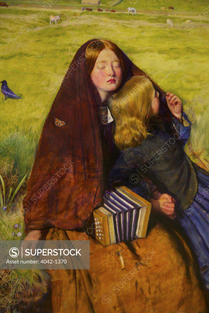 Stock Photo: 4042-1370 The Blind Girl, by John Everett Millais, 1854-1856, Birmingham Museum & Art Gallery, England