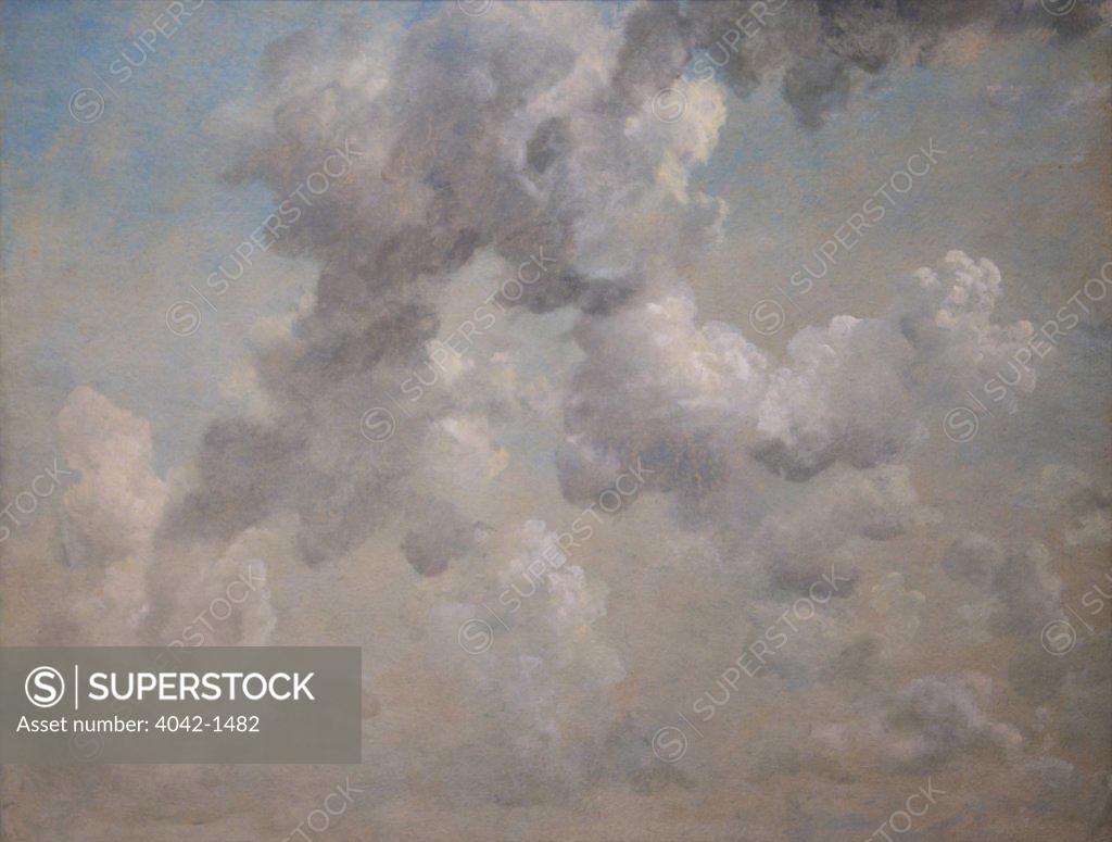 Stock Photo: 4042-1482 Study of Clouds, by John Constable, 1822, Ashmolean Museum of Art, University of Oxford, Oxfordshire, England