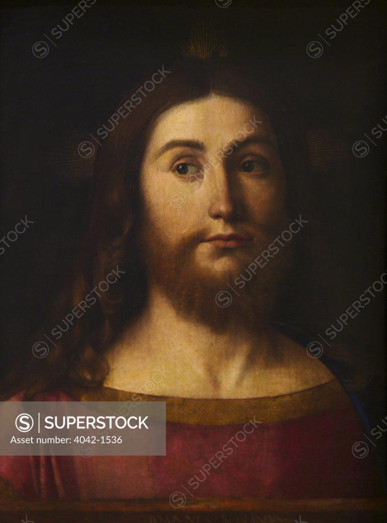Stock Photo: 4042-1536 The Saviour by Giovanni Bellini, Spain, Madrid, Real Academia de Bellas Artes