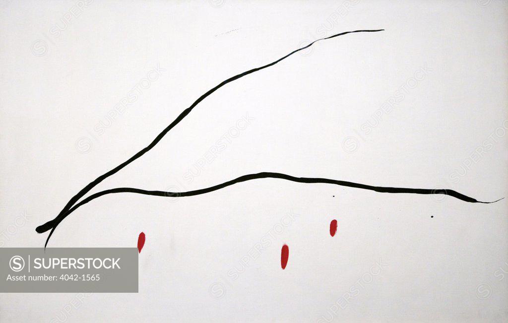 Stock Photo: 4042-1565 The Dance of the Poppies by Joan Miro, 1973, Spain, Madrid, Reina Sofia Museum of Modern Art