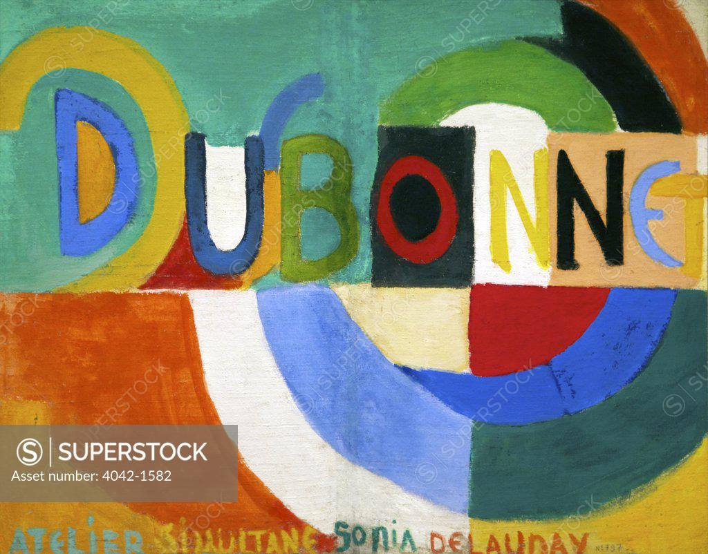 Stock Photo: 4042-1582 Dubonnet by Sonia Delaunay, 1914, Spain, Madrid, Reina Sofia Museum of Modern Art