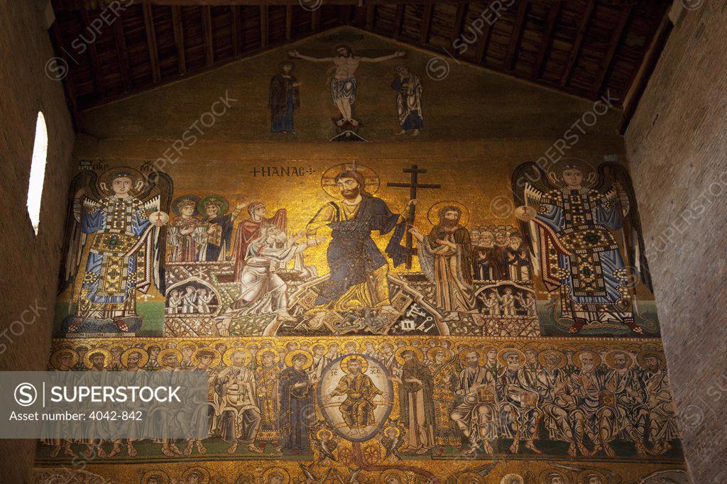 Stock Photo: 4042-842 Italy, Veneto, Venice, Torcello, Cathedral of Santa Maria Assunta, Last Judgment