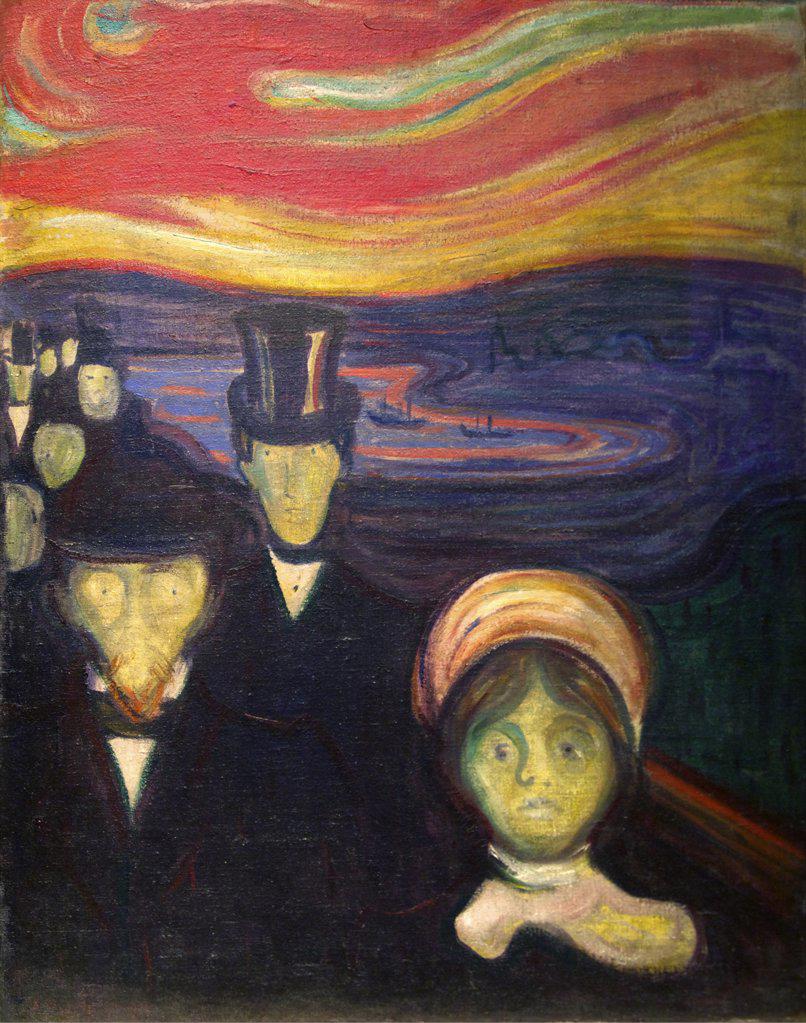 Anxiety by Edvard Munch, 1894, Norway, Oslo, The Munch Museum and Art Gallery