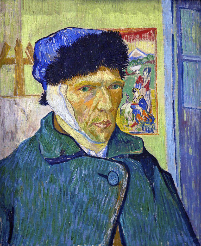 Self-portrait with Bandaged Ear, by Vincent van Gogh, 1889