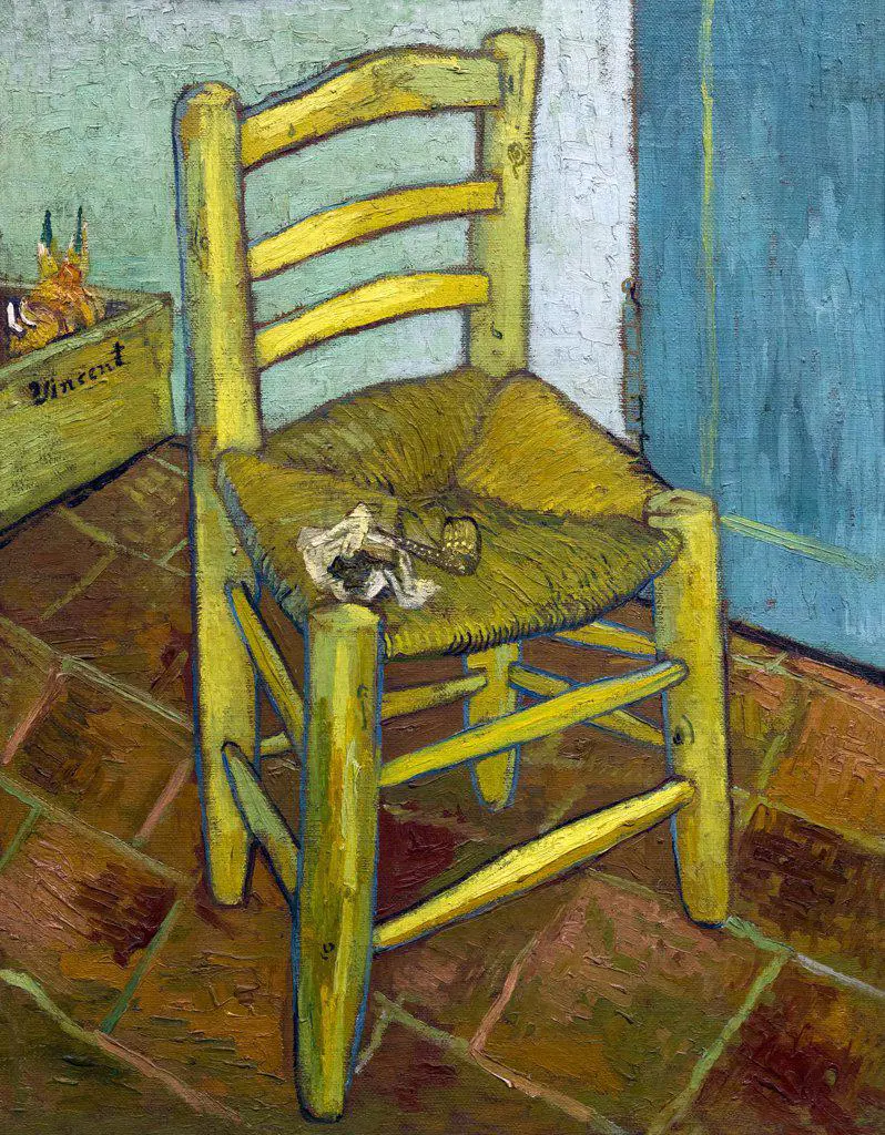 Van Gogh's Chair, by Vincent van Gogh, 1888, National Gallery, London, England, UK, GB, Europe