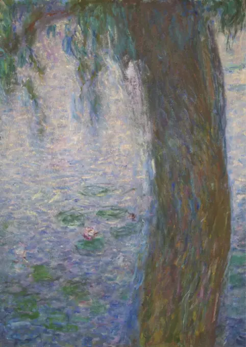 Water-lilies by Claude Monet, detail, France, Paris, L'Orangerie Museum
