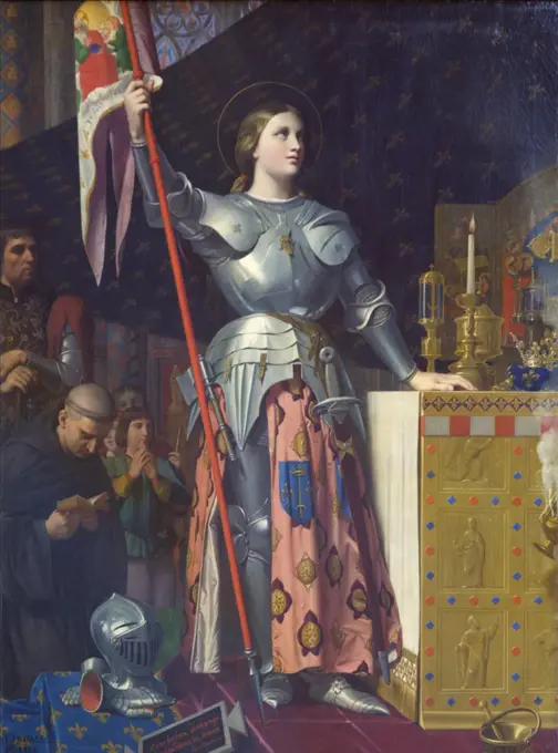Joan of Arc at the Coronation of King Charles VII by Jean-Auguste-Dominique Ingres, France, Paris, Musee du Louvre