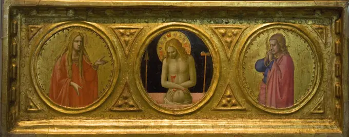 Man of Sorrows with Saints,  by Fra Angelico,  1422,  England,  London,  Courtauld Institute and Galleries,  1400-1455
