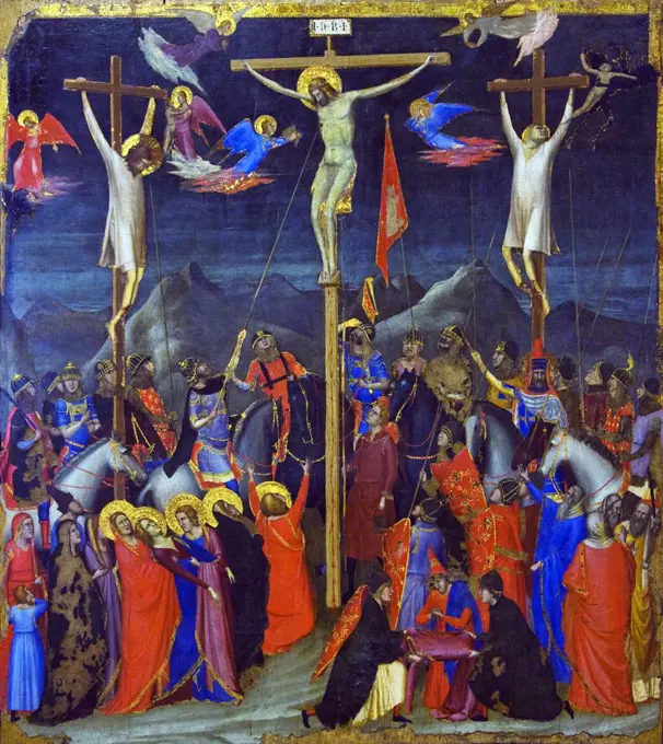 Crucifixion of Christ,  by Giotto,  1330,  France,  Paris,  Musee du Louvre,  1266-1337