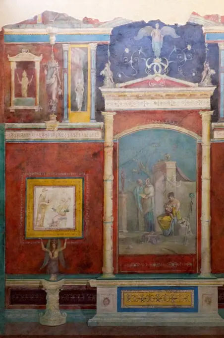 Bedroom frescoes, Villa of the Farnesina, Palazzo Massimo alle Terme, National Museum of Rome, Italy
