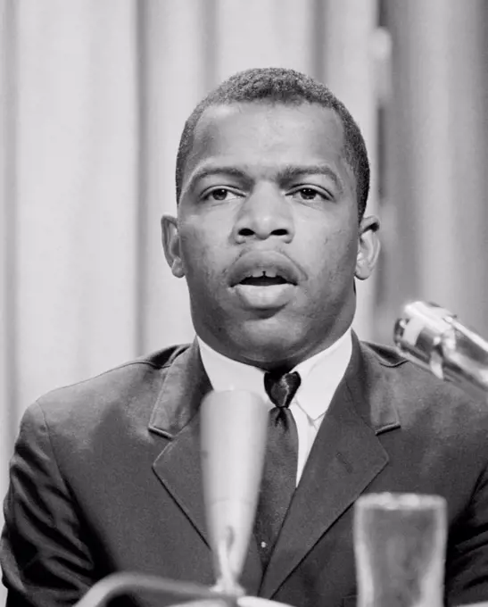 John Lewis, founder of the Student Nonviolence Coordinating Committee (SNCC). In 1964 he organized SNCC’s efforts for 'Mississippi Freedom Summer', a multi-organization Civil Rights drive to register Black voters across the south. April 16, 1964.