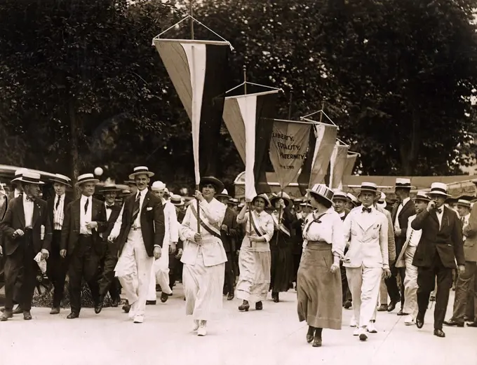 Bastille Day spells prison for sixteen suffragettes who picketed the White House. July 19, 1917