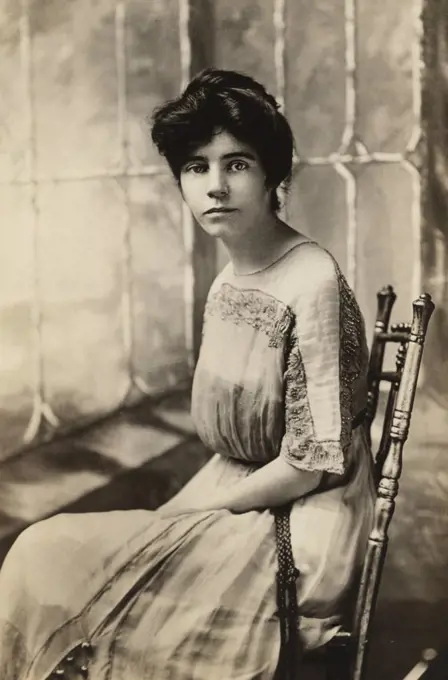Alice Paul (1885-1977), protested with British women's suffrage advocates before becoming chairman of the Congressional Committee of the militant National American Woman Suffrage Association in 1913. In 1917 it merged with the Woman’s Party to form the National Woman’s Party