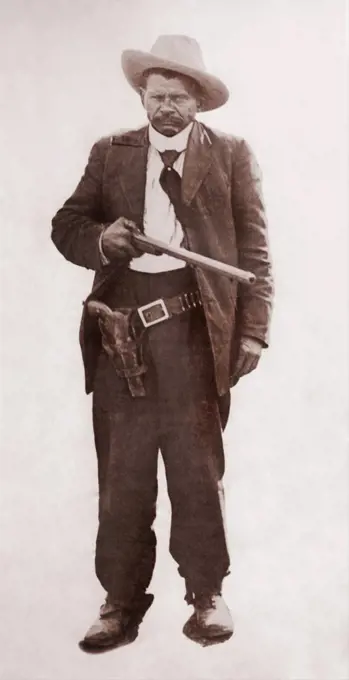 Ben Hodges, born to a Black father and a Mexican mother, was a wild west gambler, cattle rustler, and con man. He died an old age in 1929, and is buried in Dodge City, Kansas.