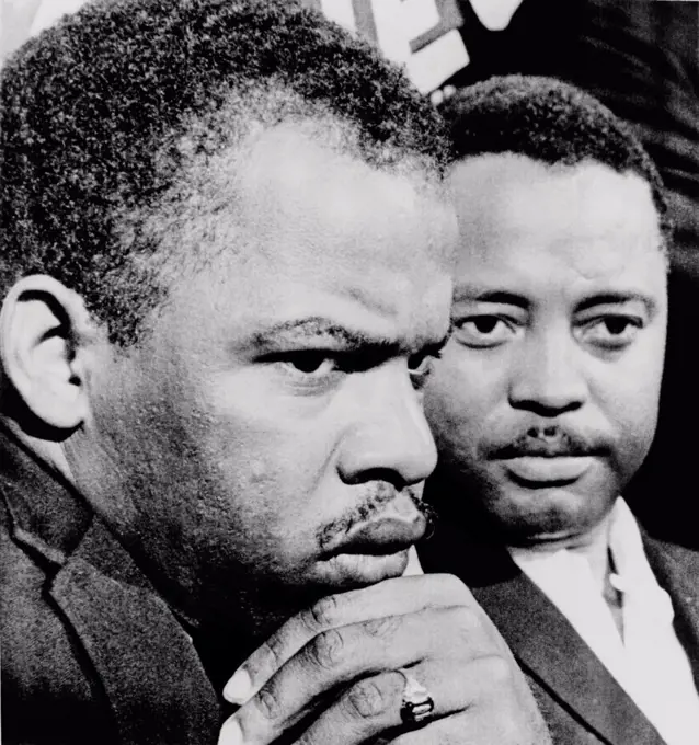 John Lewis (left) and Hosea Williams, leaders of the Voting Rights campaign in Selma Alabama in February-March 1965. Both men were later elected to the US House of Representatives from Georgia.