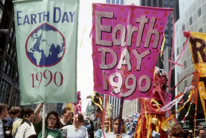 Earth Day Parade and festival in New York on Earth Day, April 22, 1990. (© Frances M. Roberts)