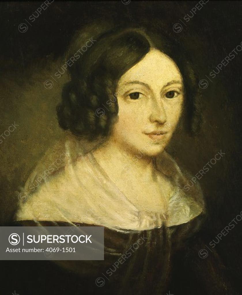 Stock Photo: 4069-1501 Portrait of Marianna CHOPIN (sister of FrÄdÄric Chopin, 1810-49 Polish composer), 19th century