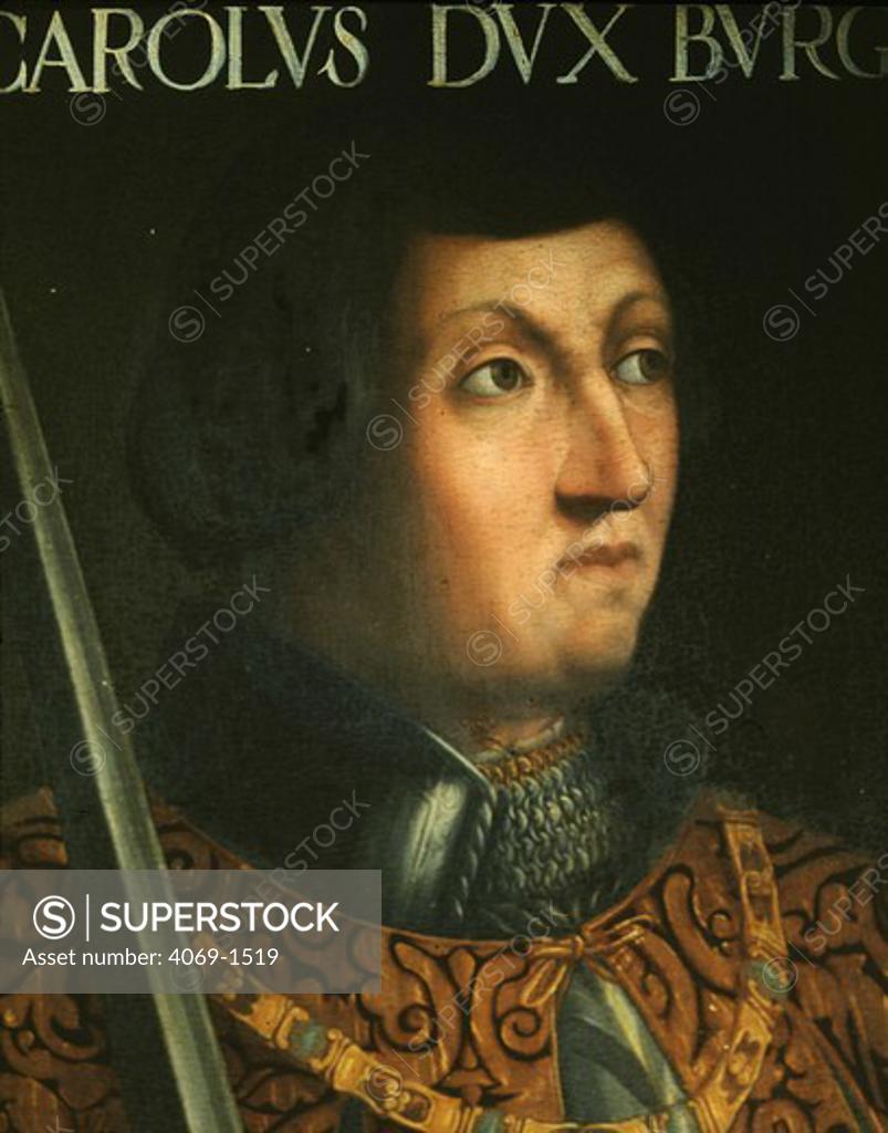 Stock Photo: 4069-1519 CHARLES the Bold Duke of Burgundy, 1433-77 in a 17th century painting