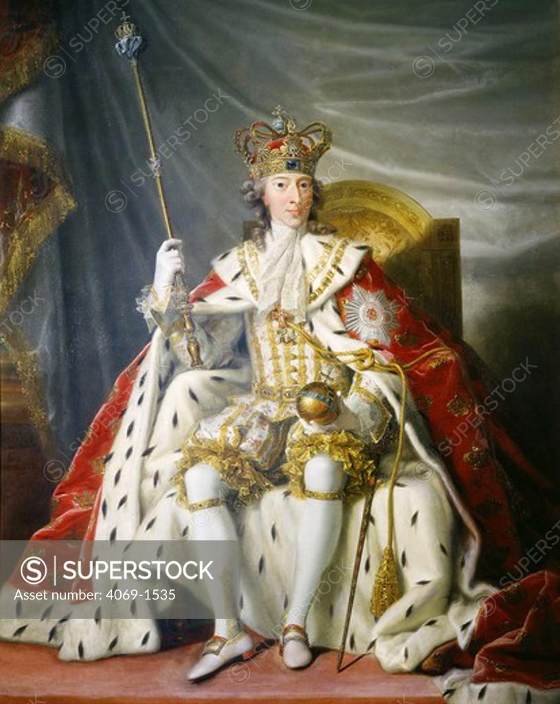 Stock Photo: 4069-1535 King CHRISTIAN VI of Denmark 1730-46, painted 1740