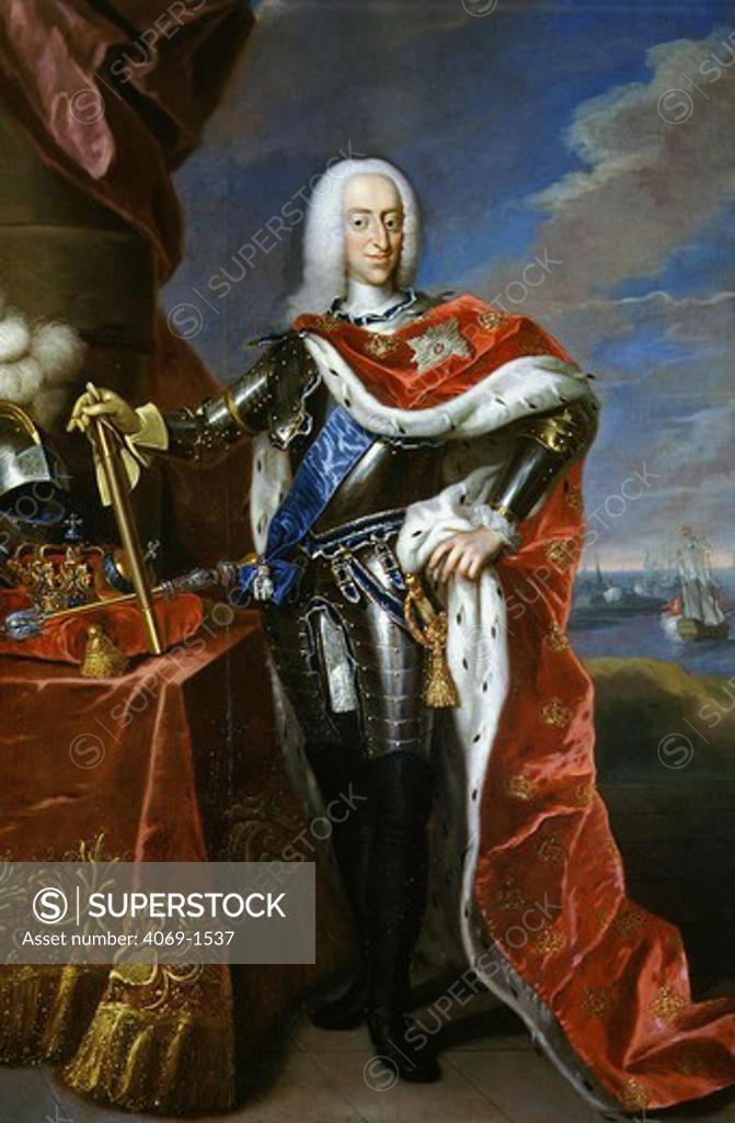 Stock Photo: 4069-1537 King CHRISTIAN VII of Denmark 1766-1808 in dress costume