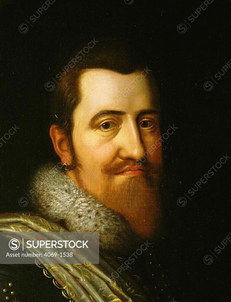 Stock Photo: 4069-1538 King CHRISTIAN IV of Denmark 1588-1648, painted 1611