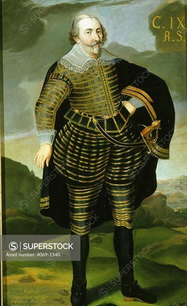 Stock Photo: 4069-1540 King CHARLES IX of Sweden 1550-1611 by R. Ekblom