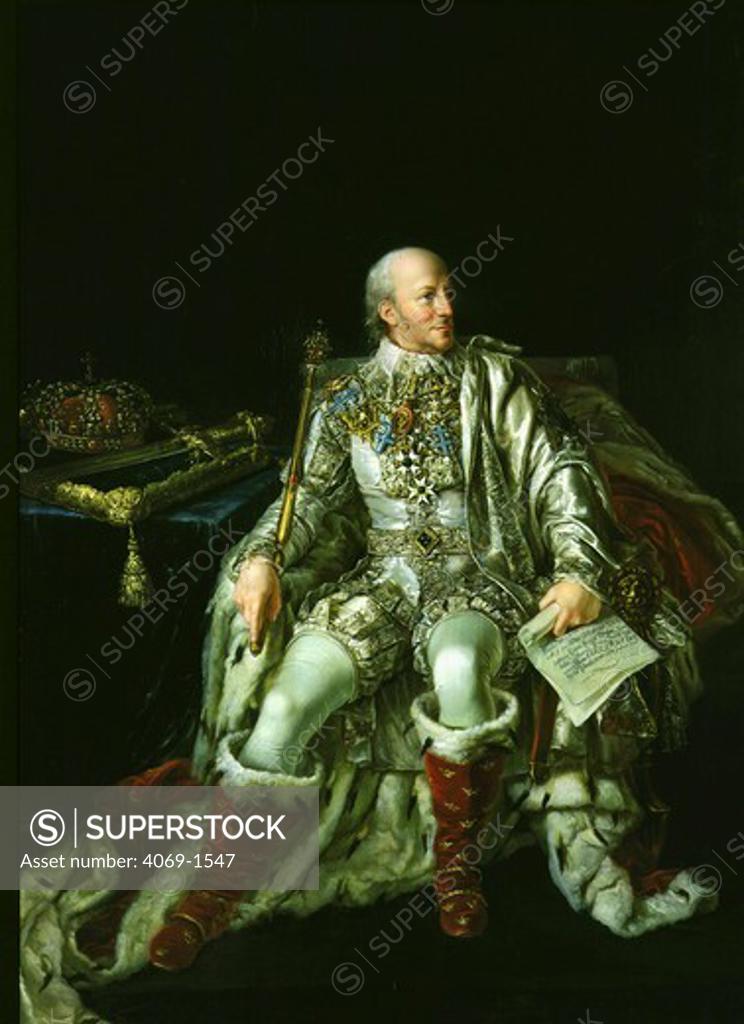 Stock Photo: 4069-1547 King CHARLES XIII of Sweden and Norway 1748-1818, painted 1781