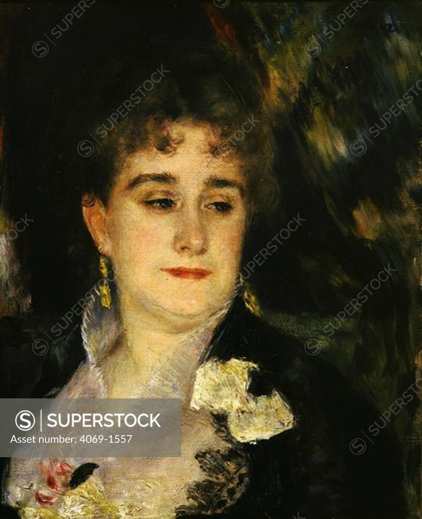 Stock Photo: 4069-1557 Mme Georges CHARPENTIER, nÄe Marguerite Lemonnier, 1848-1904, wife of French book publisher and editor, painted c. 1876